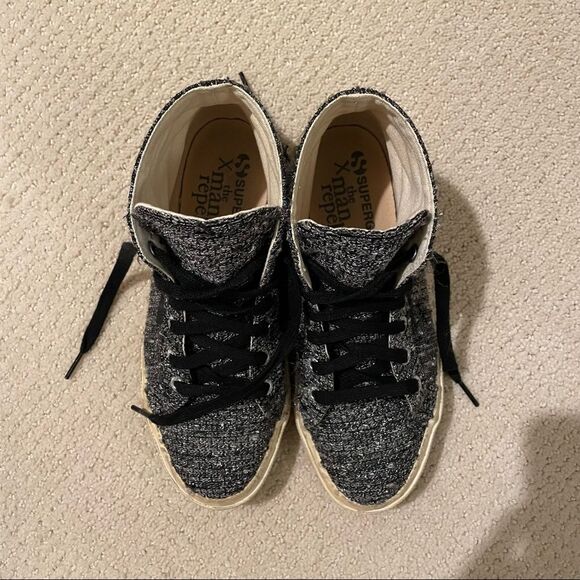Superga Man Repeller Hightop Silver Tweed - Picture 3 of 5